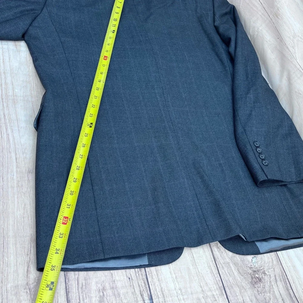 Jack Victor Loro Piana Zelander Wool Blazer 42L Grey Purple Pinstripe Sport Coat